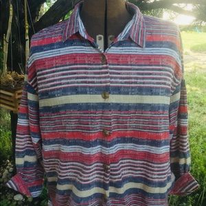 Red, White & Blue Dress Barn Blouse